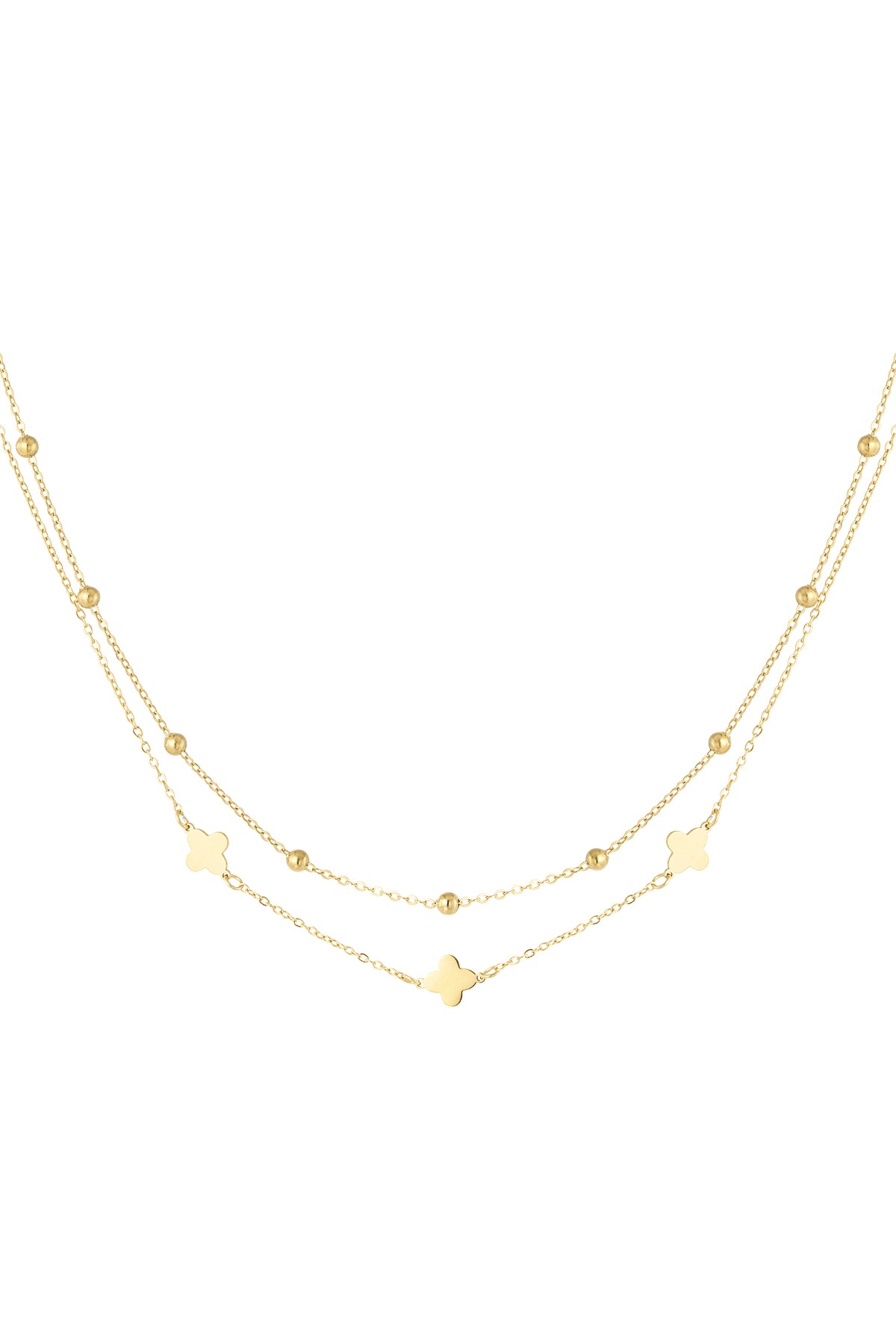 Ketten - Elegante Lange Halskette mit Herzanhängern für Deinen Glamourösen Auftritt) - KY - 110 - herz - Beau Soleil Jewelry