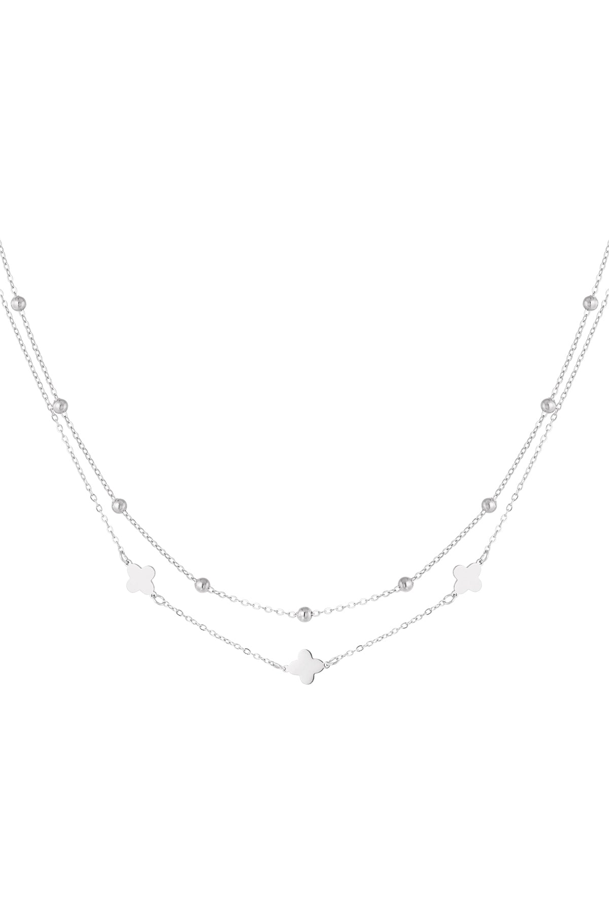 Ketten - Elegante Lange Halskette mit Herzanhängern für Deinen Glamourösen Auftritt) - KY - 110 - herz - Beau Soleil Jewelry