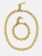 Schmuck Set’s - Elegantes Schmuck - Set aus massiven Rollogliedern - Gold - KA311go - Beau Soleil Jewelry