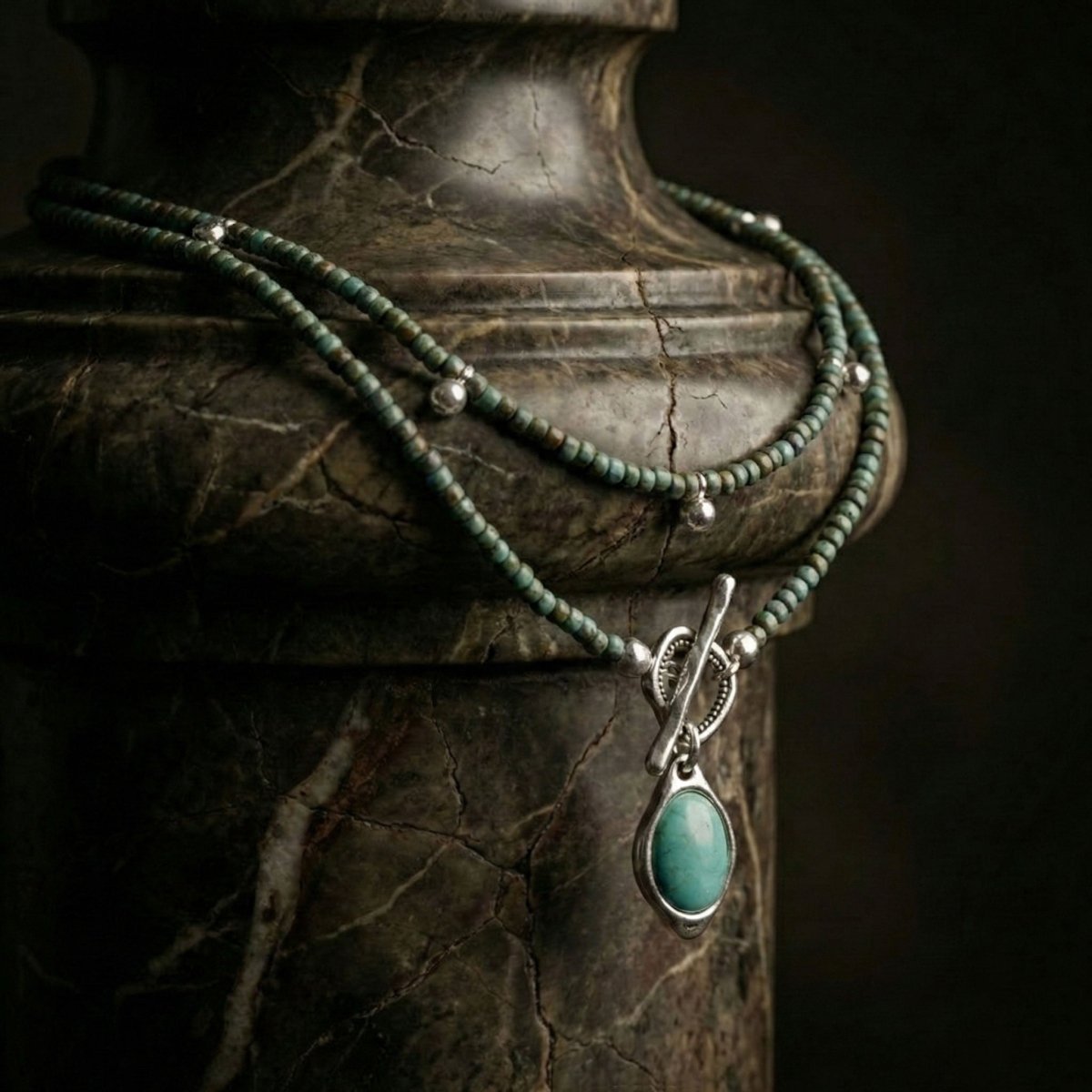 Ketten - Kette Collier & Choker Kette Set Azul - Silber - K-1010-tuerkis-set - Beau Soleil Jewelry