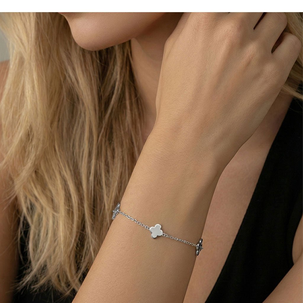 Armbänder - Kleeblatt - Armband aus Edelstahl - Gold - ay-110.go.klee-4.2.26 - Beau Soleil Jewelry