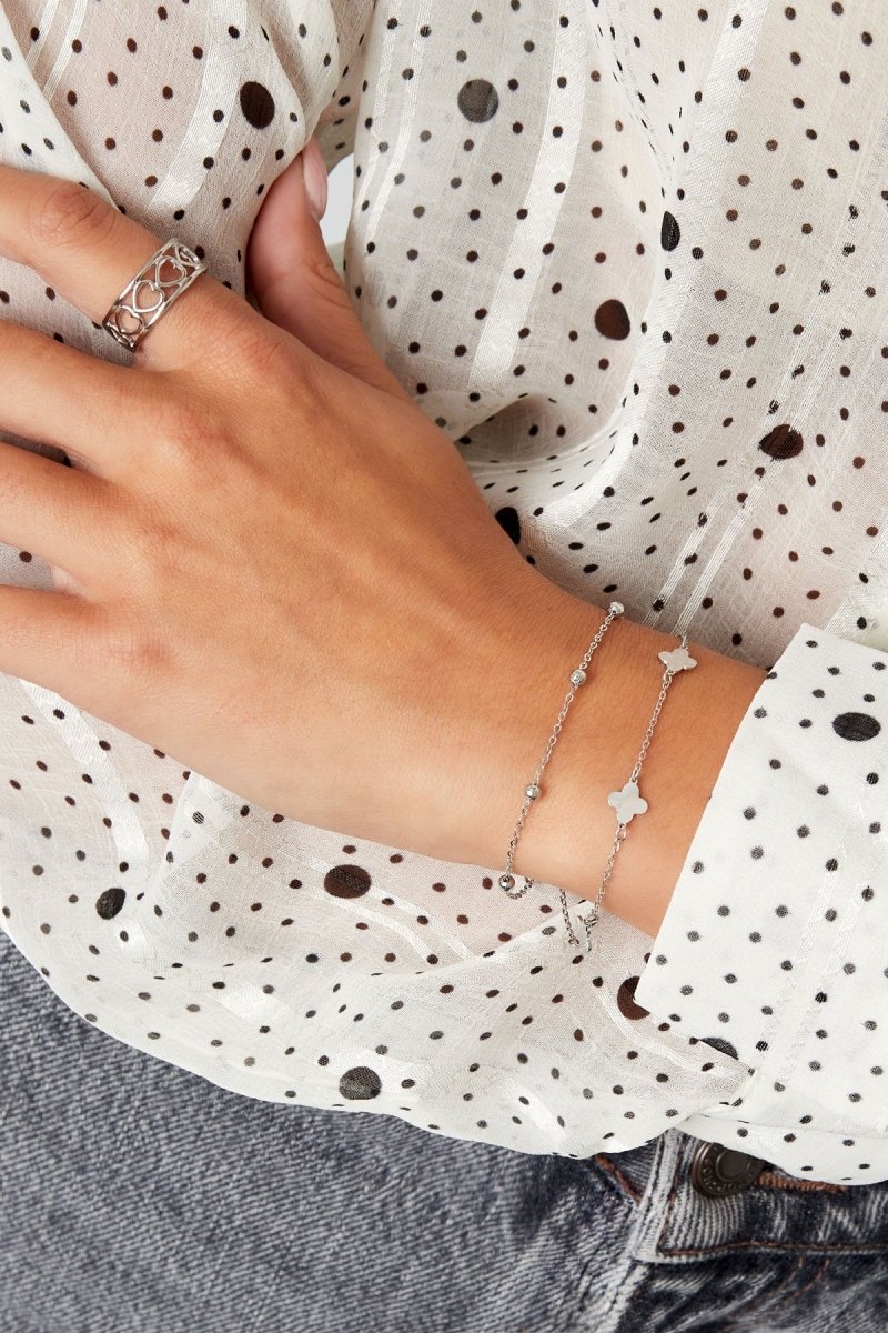 Armbänder - Kleeblatt - Armband, zweireihig - Silber - Beau Soleil Jewelry