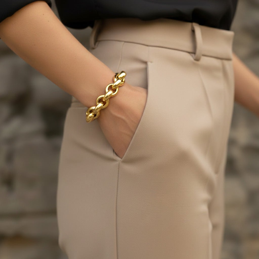 Armbänder - Massives Rolo - Armband A311 - Gold - A311-g - Beau Soleil Jewelry