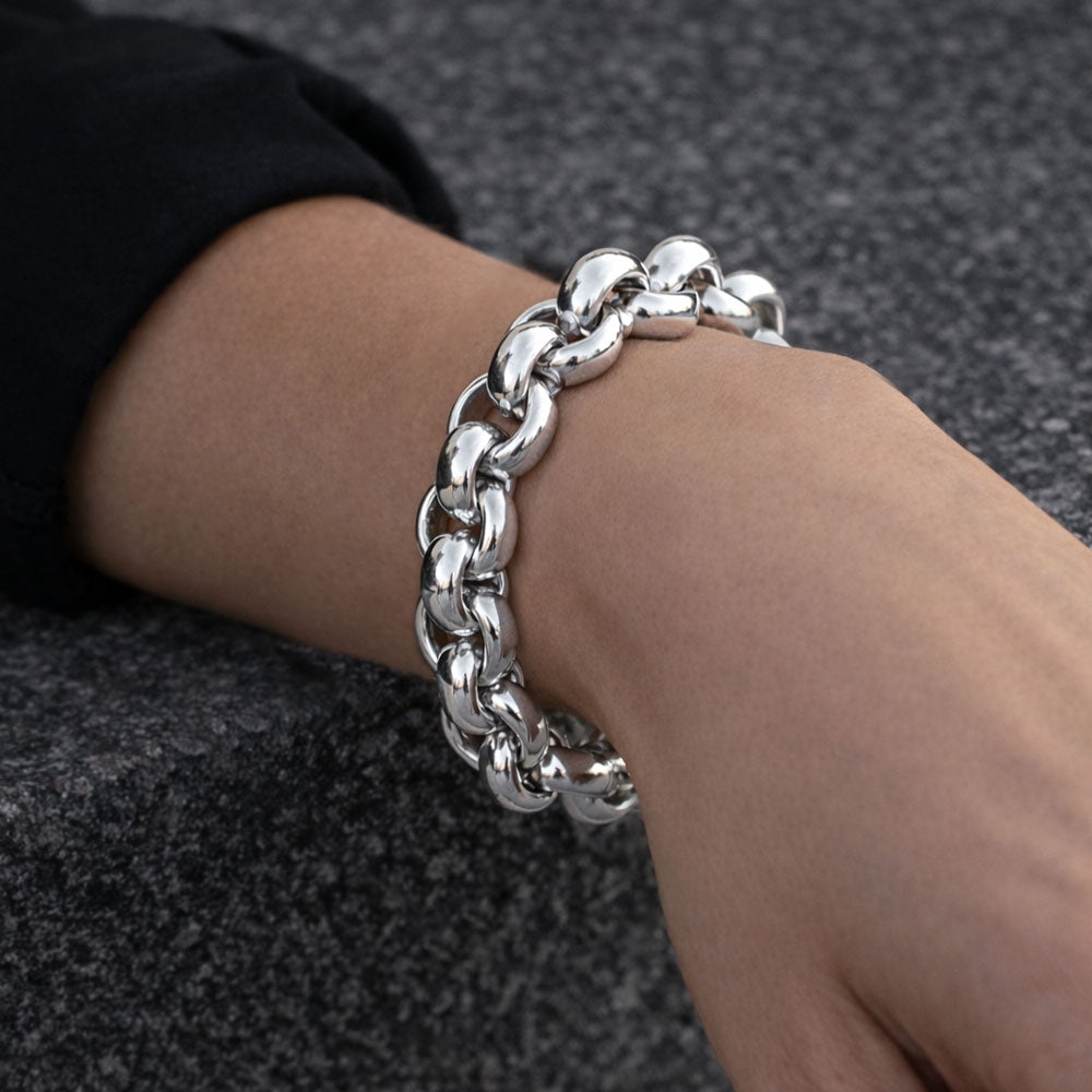 Armbänder - Rolloglieder - Armband für stilvolle Auftritte - Silber - A311 - silber - Beau Soleil Jewelry