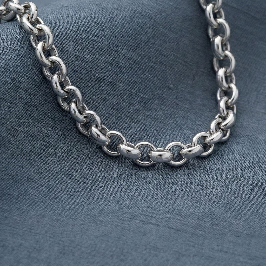 Ketten - Rolloglieder - Kette – Verstellbare Halskette für besondere Anlässe - rhodiniert - K311 - s - Beau Soleil Jewelry