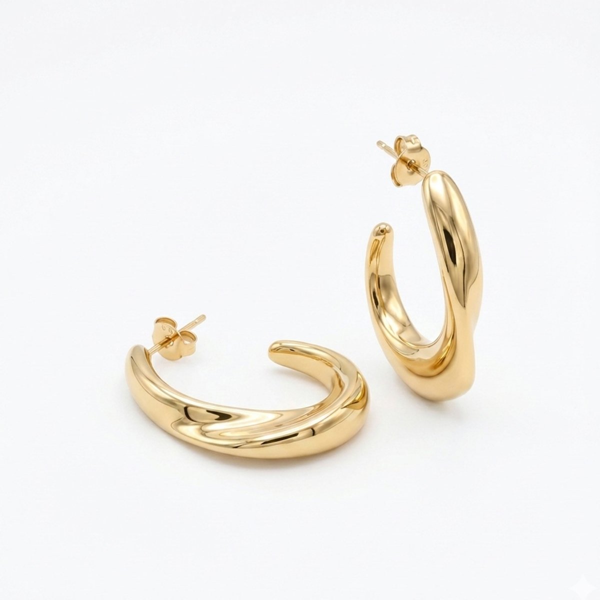 Ohrhänger Ohrringe Ohrstecker - Statement - Ohrstecker aus Edelstahl - Gold - O367 - Beau Soleil Jewelry