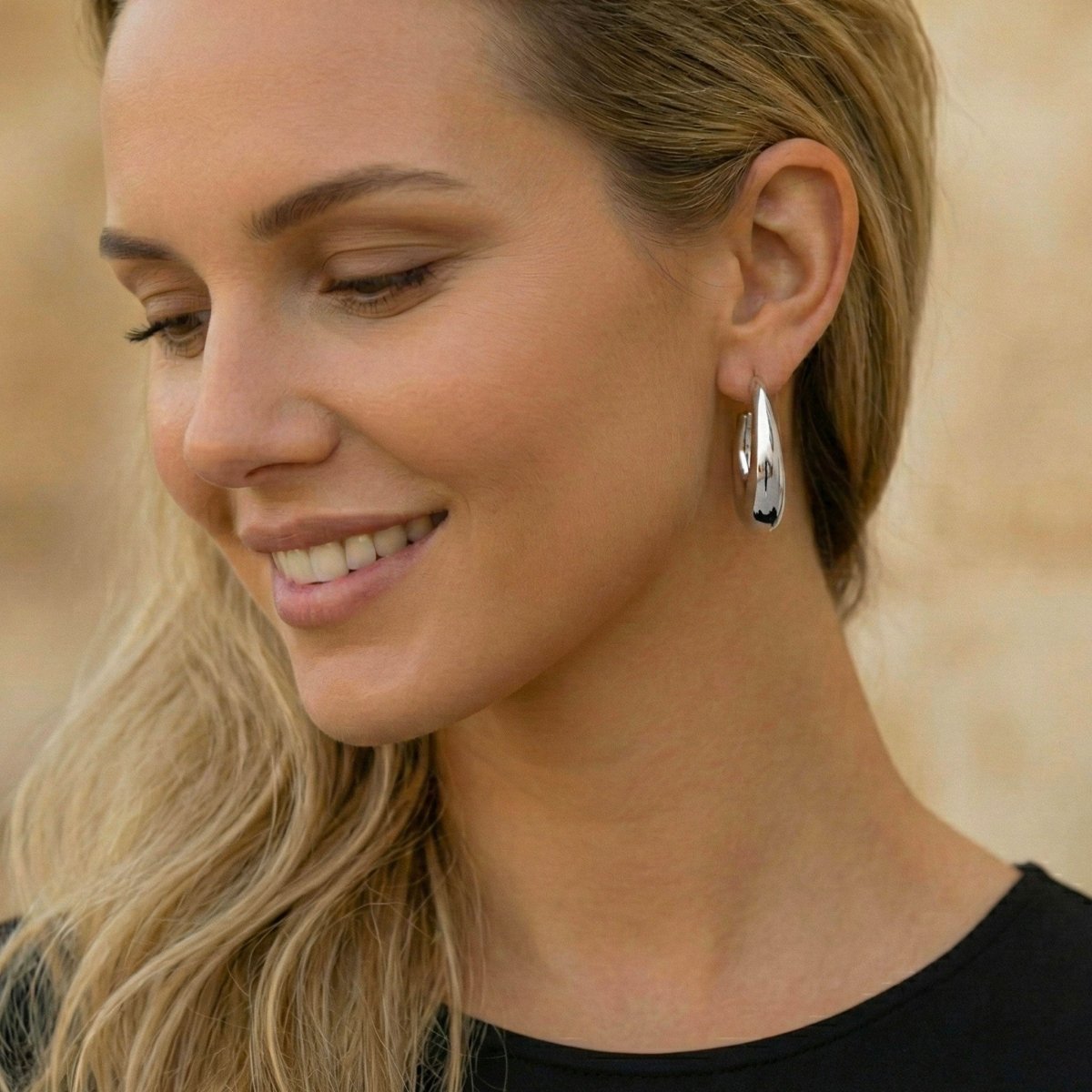 Ohrhänger Ohrringe Ohrstecker - Statement - Ohrstecker aus Edelstahl - Silber - O366 - Beau Soleil Jewelry