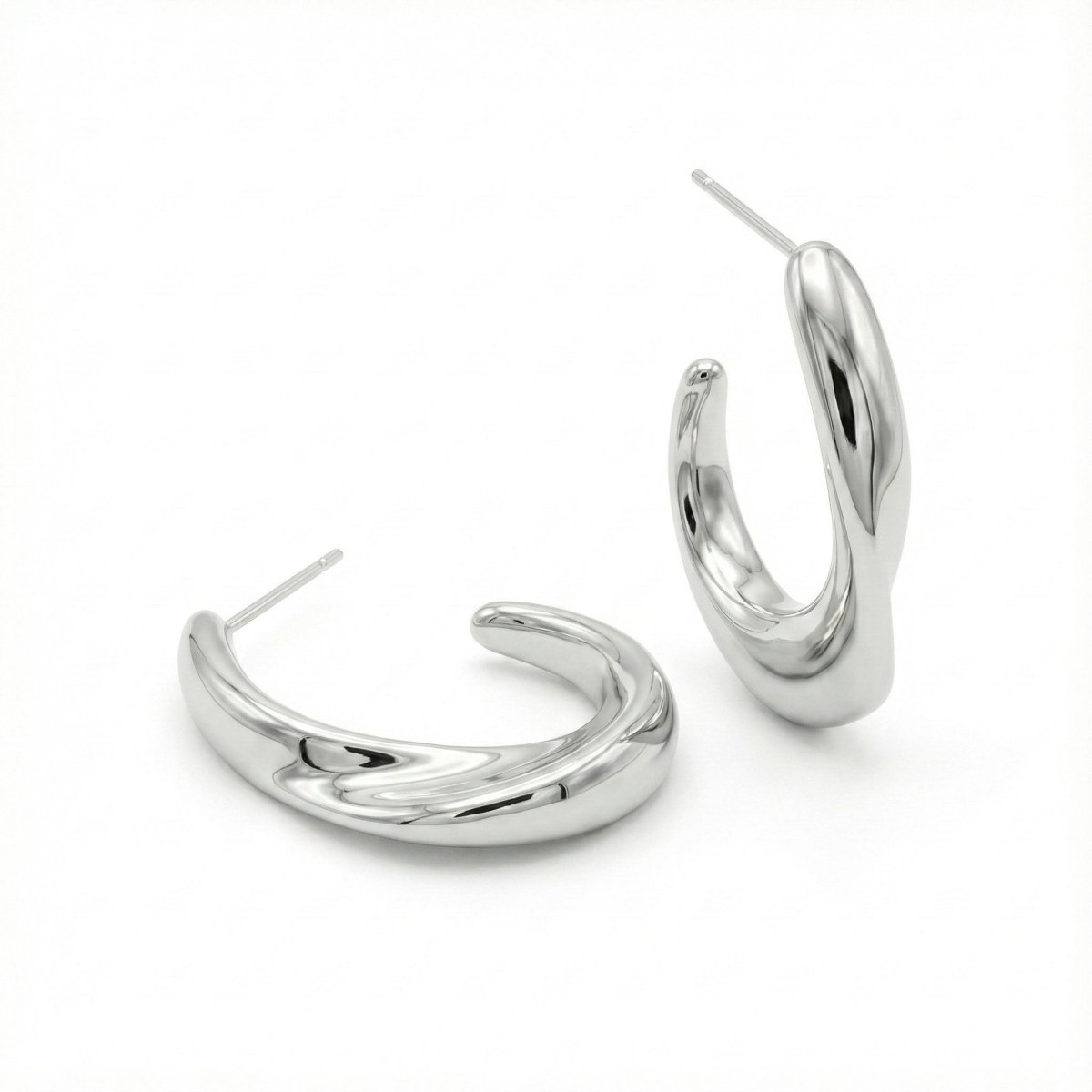 Ohrhänger Ohrringe Ohrstecker - Statement - Ohrstecker aus Edelstahl - Silber - O366 - Beau Soleil Jewelry