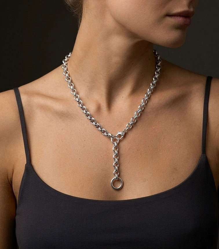 Ketten - Statement Rollo - Gliederkette | Damen - Halskette 42 cm + Verlängerung - K314 - Beau Soleil Jewelry