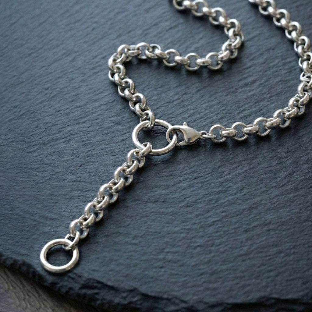 Ketten - Statement Rollo - Gliederkette | Damen - Halskette 42 cm + Verlängerung - K314 - Beau Soleil Jewelry