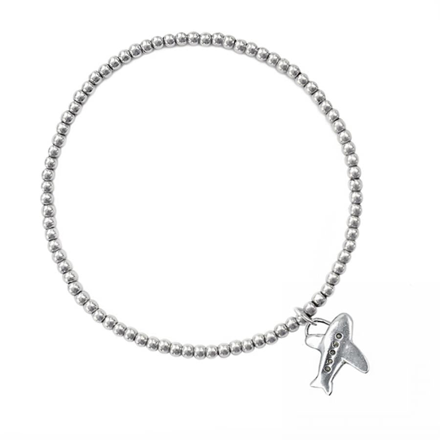 925 Silber Schmuck - 925 Silber Armband Flugzeug - 17 - A1990-plane-17 - Beau Soleil Jewelry