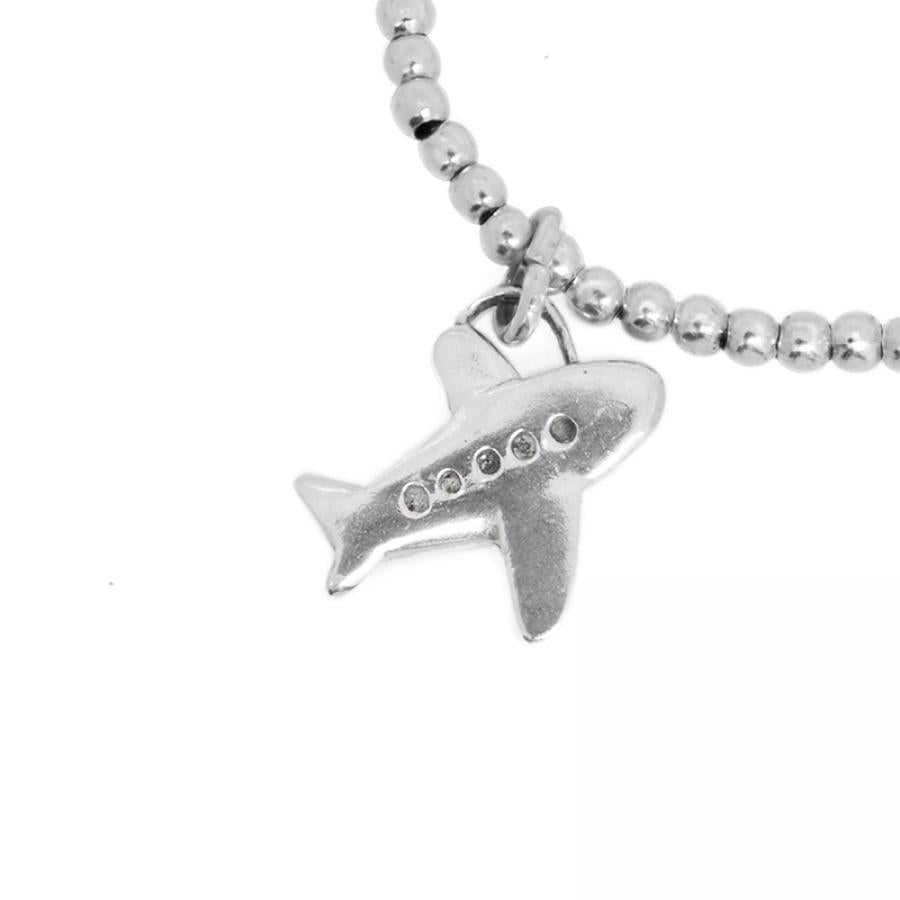 925 Silber Schmuck - 925 Silber Armband Flugzeug - 17 - A1990-plane-17 - Beau Soleil Jewelry