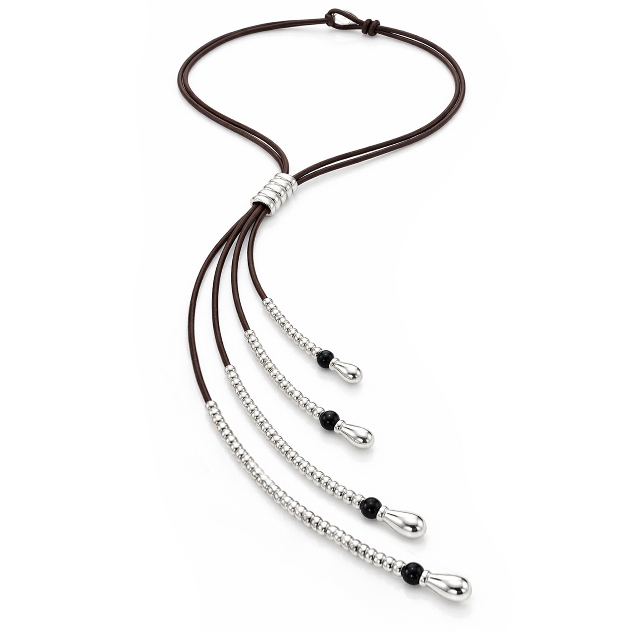 Lange Lederkette K259 - Schwarz - K259 - Halsketten Damen - Beau Soleil Jewelry