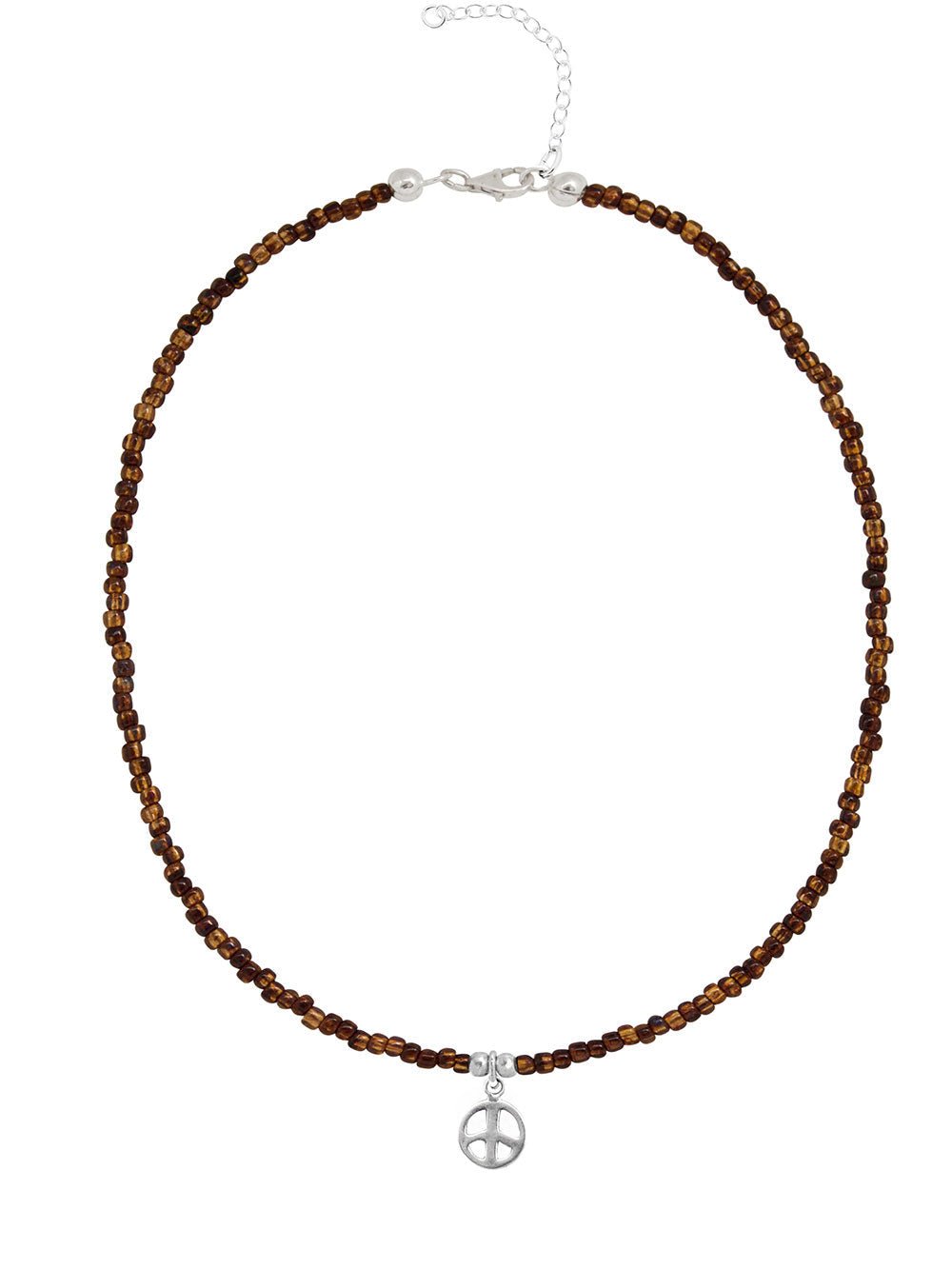 Ketten - 925 Silber Kette Peace 2 - Bernstein - K501_peace_Bernstein-2 - Beau Soleil Jewelry