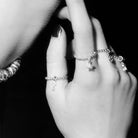 925 Silber Schmuck - Sterling Silber Ring mit Halbmond und Münze - 52-53 (S) - R148-mond-coin - Beau Soleil Jewelry