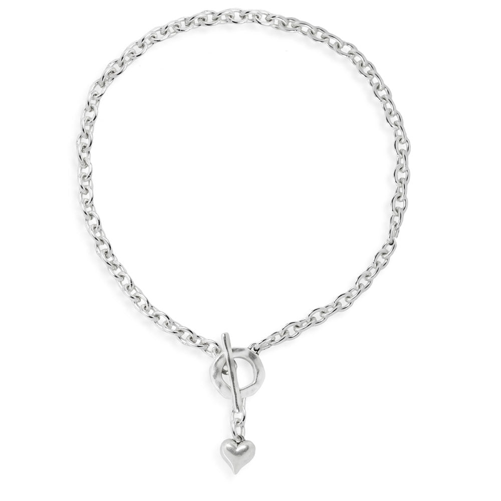 Schmuck Set’s - Schmuck-Set - Halskette und Armband mit Herz-Anhänger - Silber - k306+a306-18 - Beau Soleil Jewelry