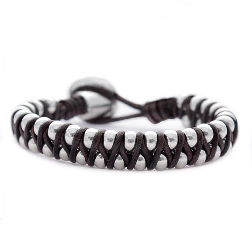 Beau Soleil Schmuck Kollektion - Damen und Herren Lederarmband A933 - Braun - A933-18-Braun - Beau Soleil Jewelry