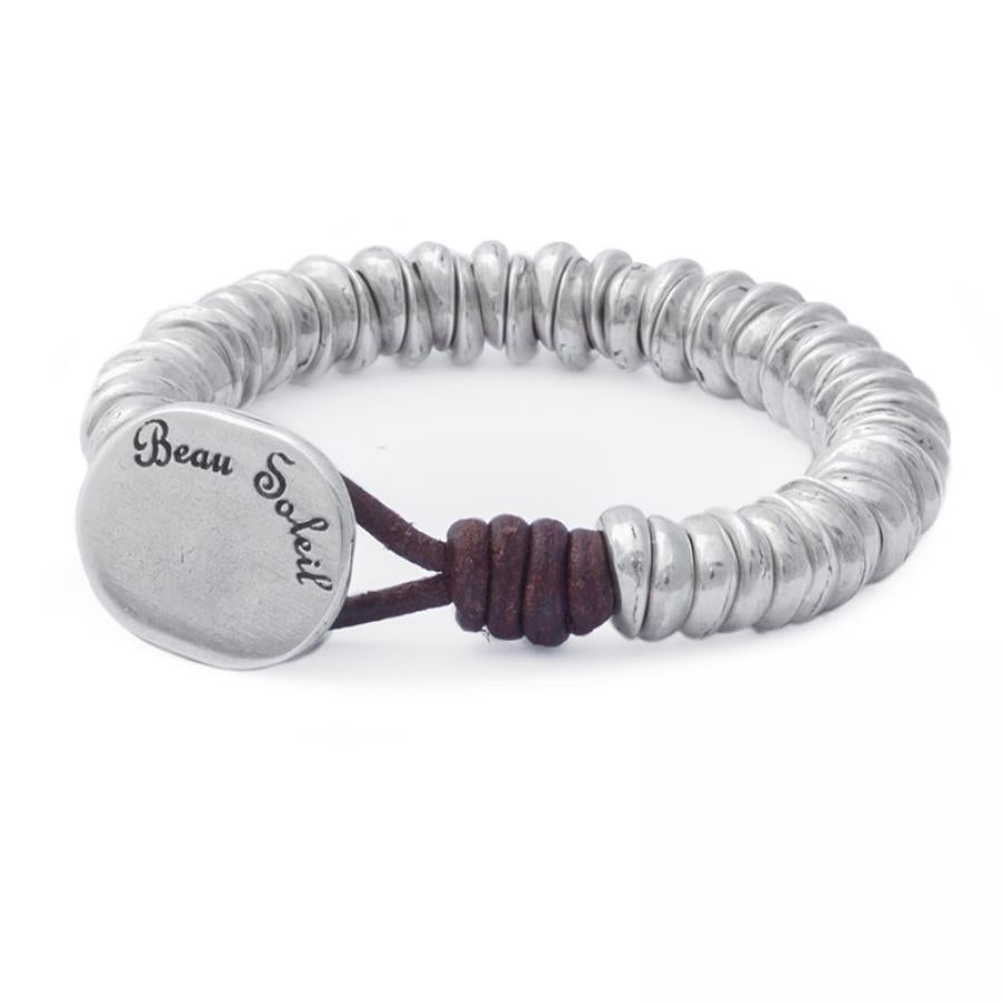 Beau Soleil Schmuck Kollektion - Armband Leder für Damen und Herren A960 - Braun - Beau Soleil Jewelry