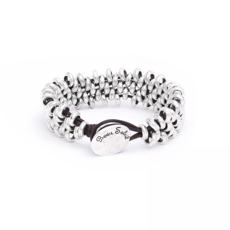 Armbänder - Lederarmband Damen A959 - Braun - A959-18-Braun - Beau Soleil Jewelry