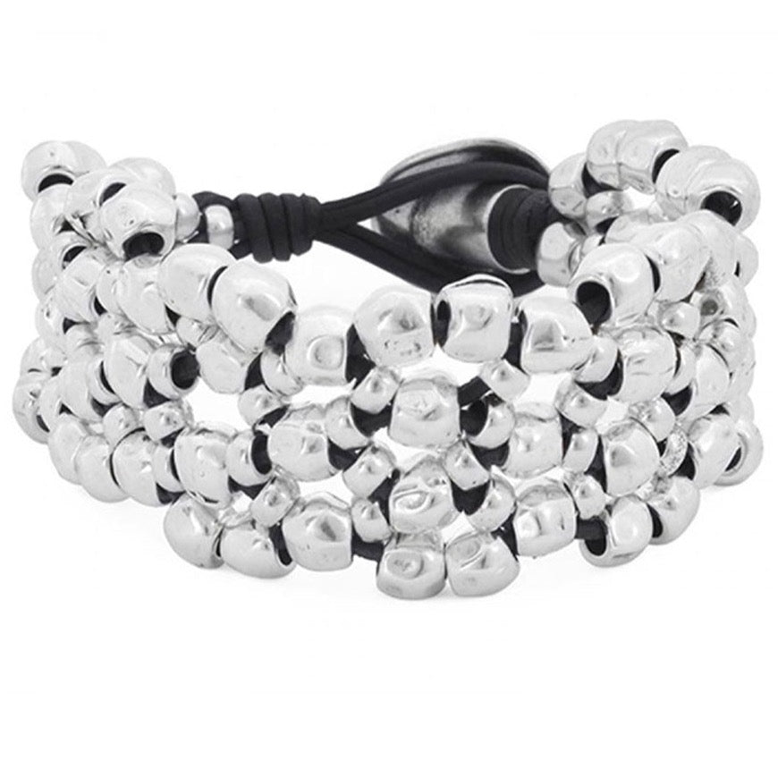 Armbänder - Armband Leder mehrreihig A964 - Schwarz - A964-schwarz18 - Beau Soleil Jewelry