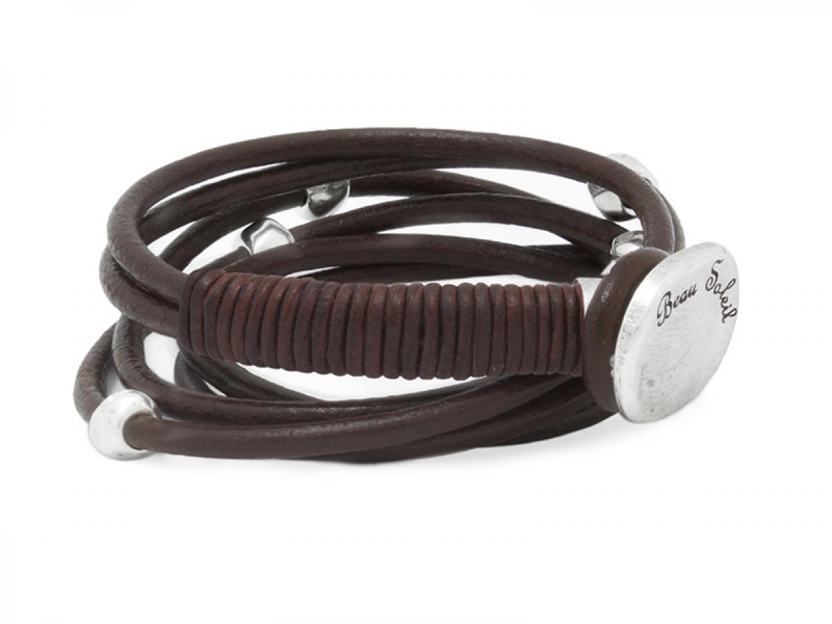 Armbänder - Wickelarmband Tarifa Schwarz BA837 - 18-Braun - 837BA_2 - Beau Soleil Jewelry