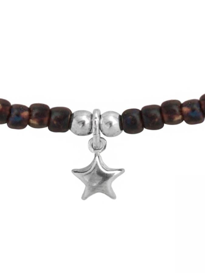 Ketten - 925 Silber Kette Collier Stern - Schwarz - K501_stern_br - Beau Soleil Jewelry