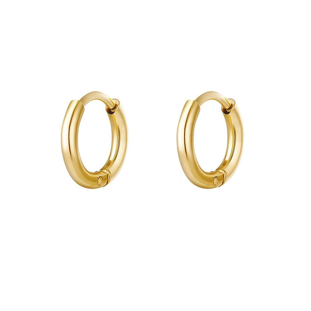 Ohrhänger Ohrringe - Creolen Ohrringe Mini - Gold - oy120 - Beau Soleil Jewelry