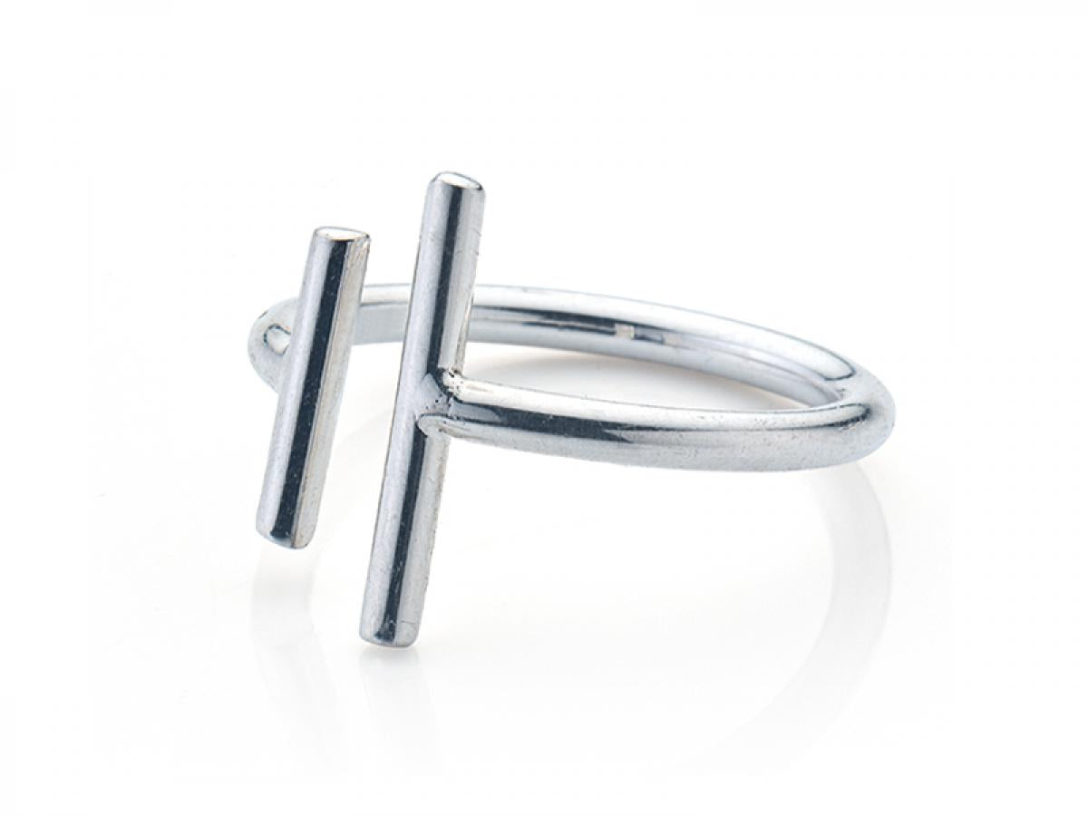 925 Silber Schmuck - Sterling Silber Damen Ring mit Stab - 54 - R305-stab-54 - Beau Soleil Jewelry