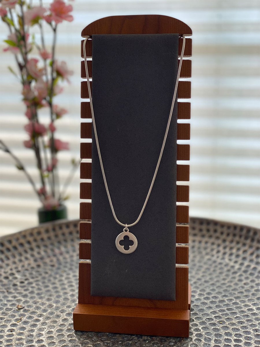 Ketten - Damen Halskette mit Kleeblatt-Anhänger - K308 - Beau Soleil Jewelry