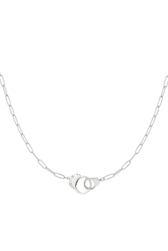 Ketten - Feine Halskette mit verbundenen Ringen - Silber - Beau Soleil Jewelry