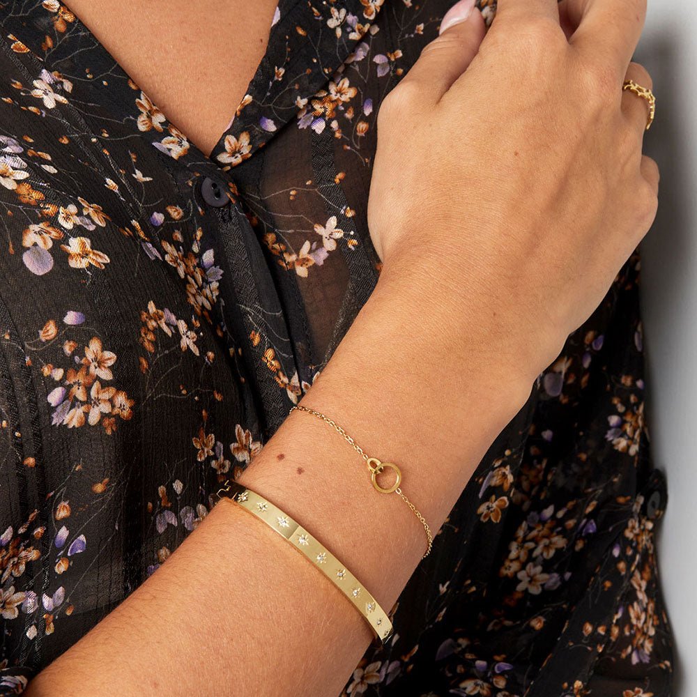 Armbänder - Feines Armband verbundene Ringe - Silber - a-1017-silber - Beau Soleil Jewelry