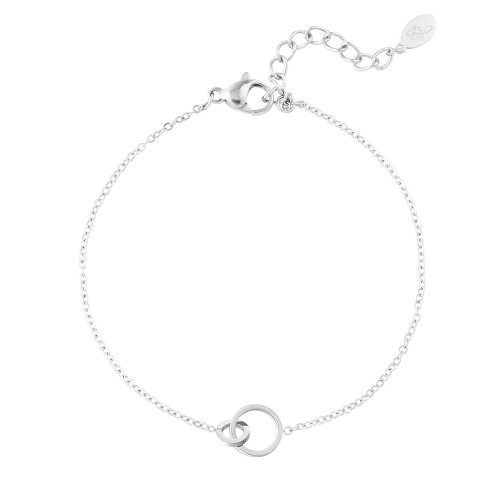 Armbänder - Feines Armband verbundene Ringe - Silber - a-1017-silber - Beau Soleil Jewelry