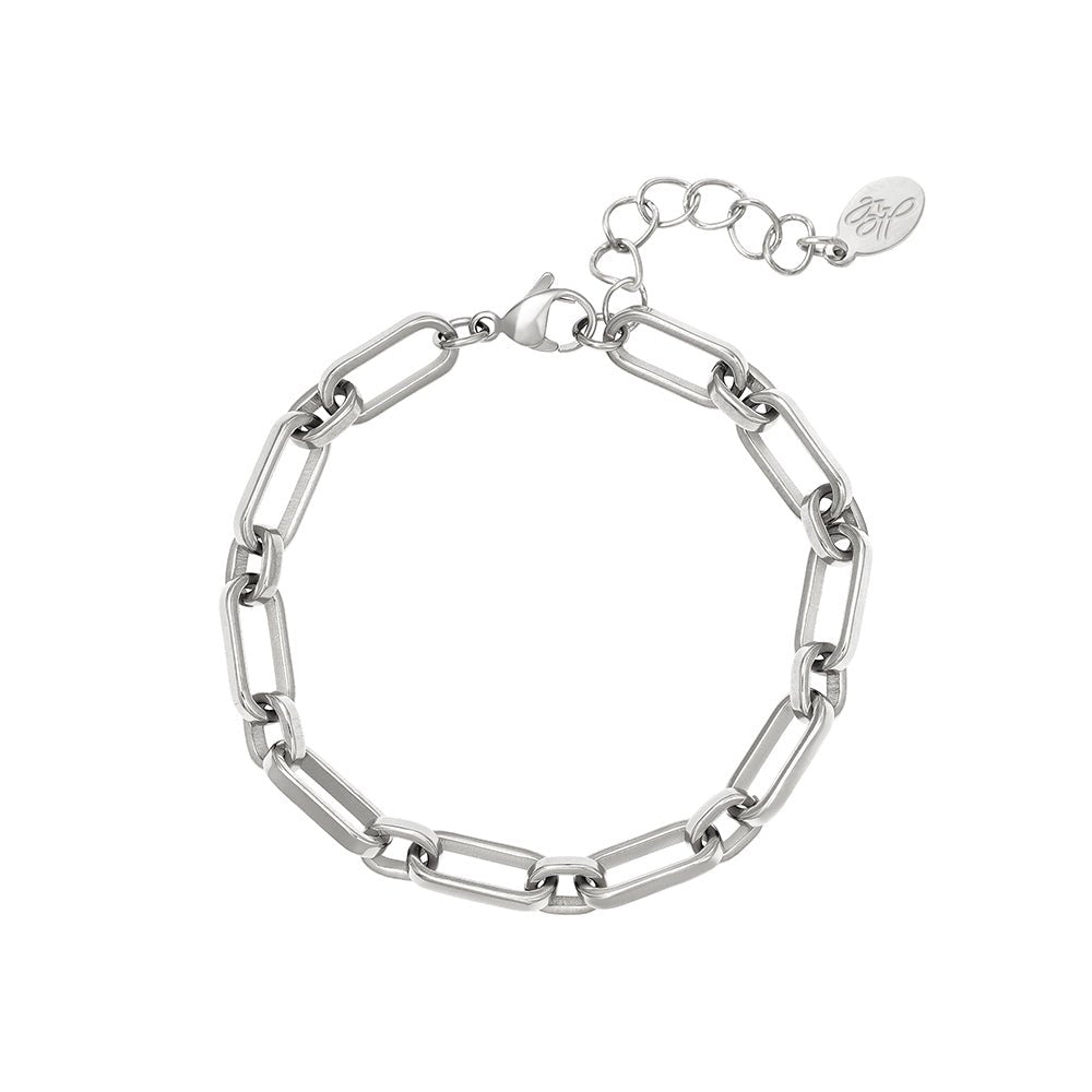 Armband - Gliederarmband für Damen Edelstahl - Silber - Beau Soleil Jewelry