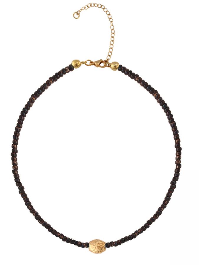 Schmuck Set’s - Schmuck Set Choker kurze Kette & Armband Smoked Topaz Matt - K265-topaz-set - Beau Soleil Jewelry