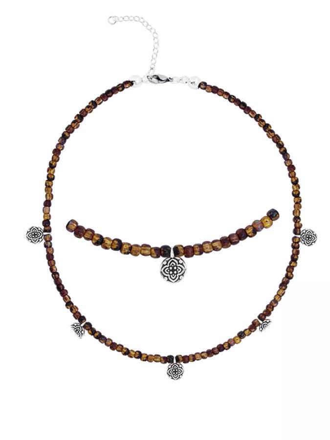 Ketten - Kette Choker mit Mandala Münzen - K510_coins - Beau Soleil Jewelry
