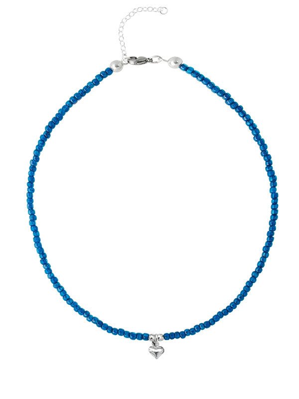 Ketten - 925 Silber Kette Collier Herz - Aquablue - K501_herz_aquablue - Beau Soleil Jewelry