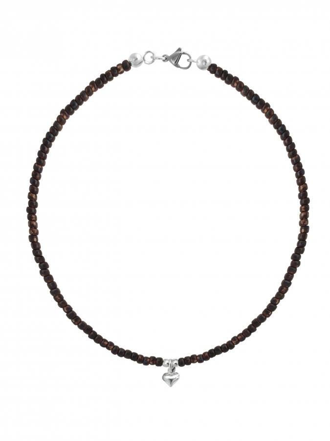 Ketten - 925 Silber Kette Collier Herz Granat Rot - K501_herz_gr - Beau Soleil Jewelry