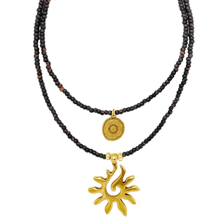 Schmuck Set’s - Ketten Schmuck Set mit Anhänger Sonne - Gold - K516-K516-gold - Beau Soleil Jewelry