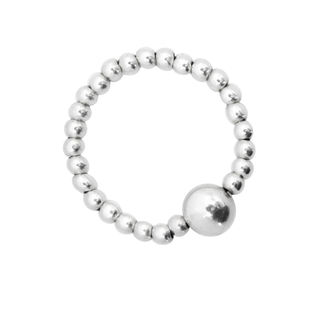 925 Silber Schmuck - Sterling Silber Kugel-Ring - 52-53 (S) - R146-s - Beau Soleil Jewelry