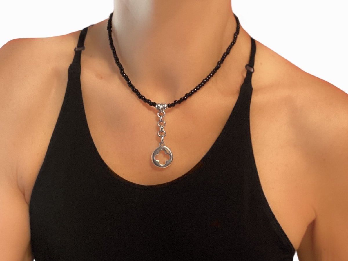 Ketten - Kurze Kette Collier Kleeblatt - Silber - k518-klee-silber - Beau Soleil Jewelry