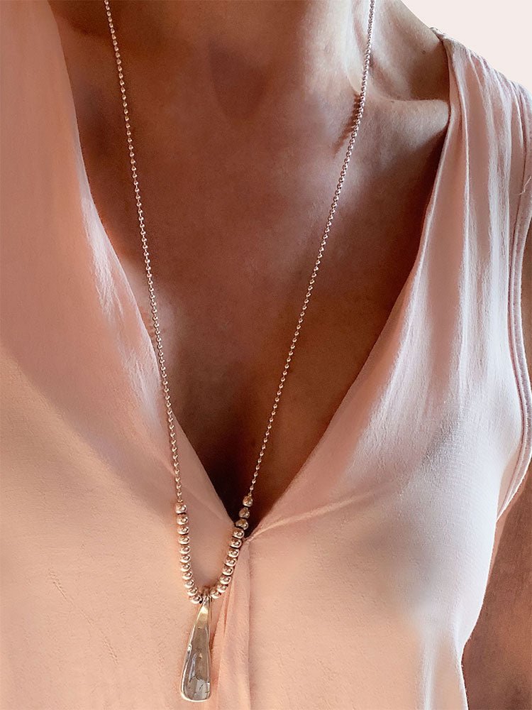 Ketten - Längenverstellbare Halskette mit Anhänger - K254 - Beau Soleil Jewelry