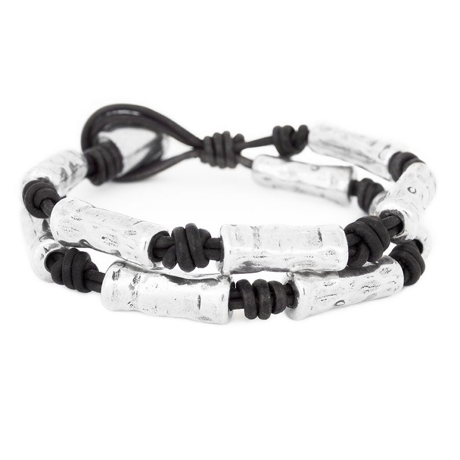 Armbänder - Lederarmband Zweireihig A998 - Braun - A998-braun-22 - Beau Soleil Jewelry