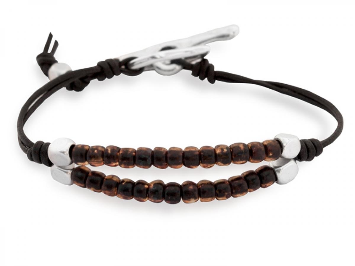 Armbänder - Armband Lilly A904 in Gold oder Silber - 18-Braun - A904-18-braun--silber - Beau Soleil Jewelry