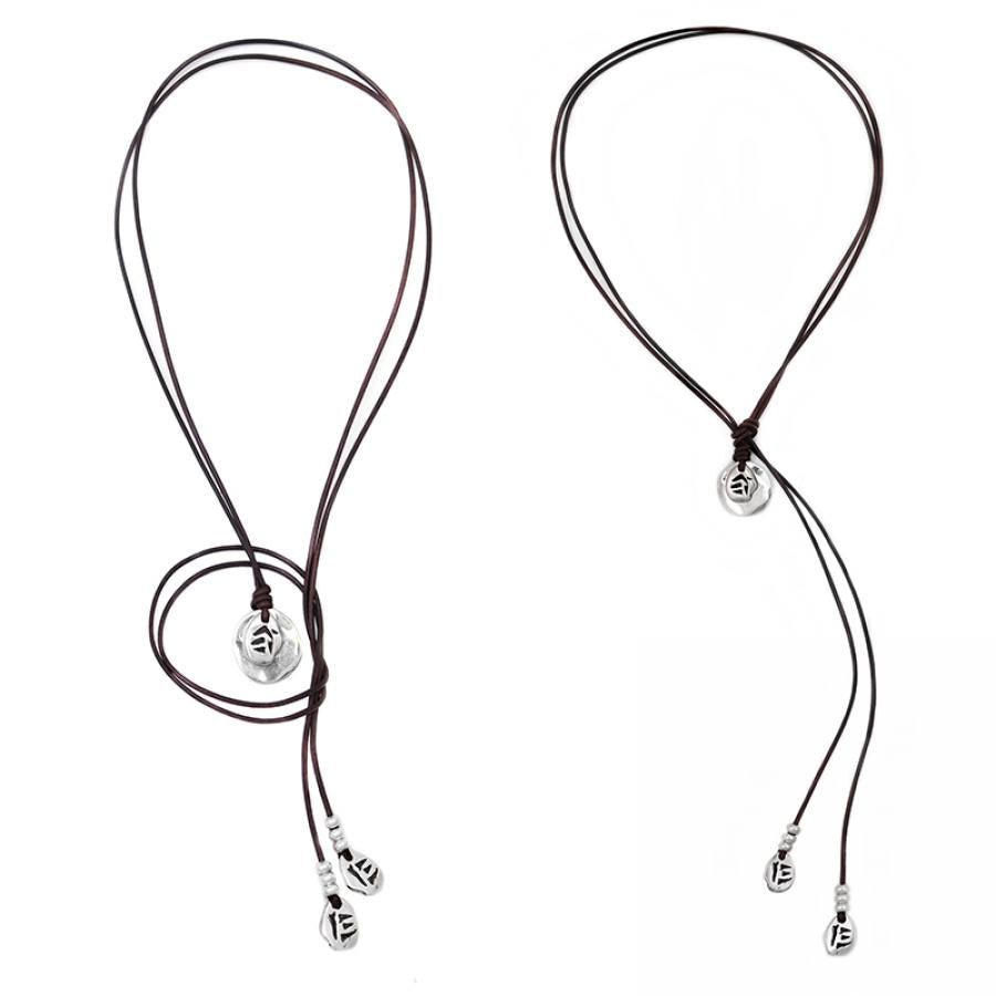 Ketten - Lederkette Tribal Münzen K186 - Braun - K186-braun - Beau Soleil Jewelry