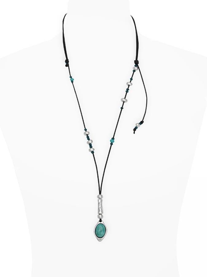 Ketten - Lederkette blaue Jade K2770 - Braun - K2770-braun - Beau Soleil Jewelry