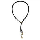 Ketten - Lederkette Damen vergoldet individuell tragbar Bali - 55cm Braunes Leder - 256_gold_silber - Beau Soleil Jewelry