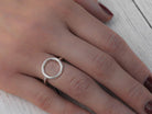 925 Silber Schmuck - Sterling Silber Ring mit Kreis - 52-53 (S) - R303 - Beau Soleil Jewelry