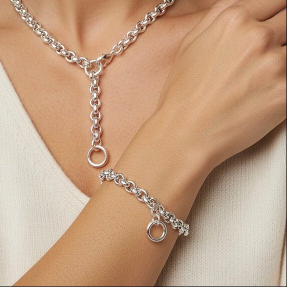 Armbänder - Circle massives Rolo - Gliederarmband für Damen - Silber - A314-si - Beau Soleil Jewelry
