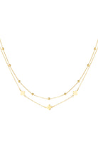 Ketten - Elegante Lange Halskette mit Herzanhängern für Deinen Glamourösen Auftritt) - KY - 110 - herz - Beau Soleil Jewelry