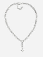 Ketten - Elegante Halskette für Frauen -  Rollokette mit Stern-Anhänger - K313 - si - Beau Soleil Jewelry
